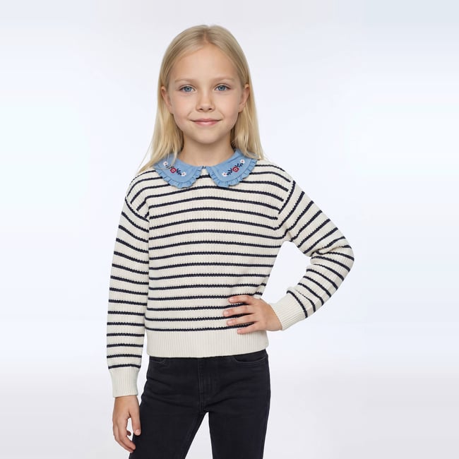 SWEART COL DENIM naturel <span itemprop=
