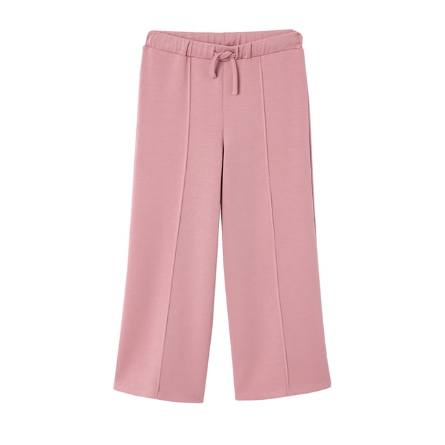 Pantalon jogging large vieux rose <span itemprop=