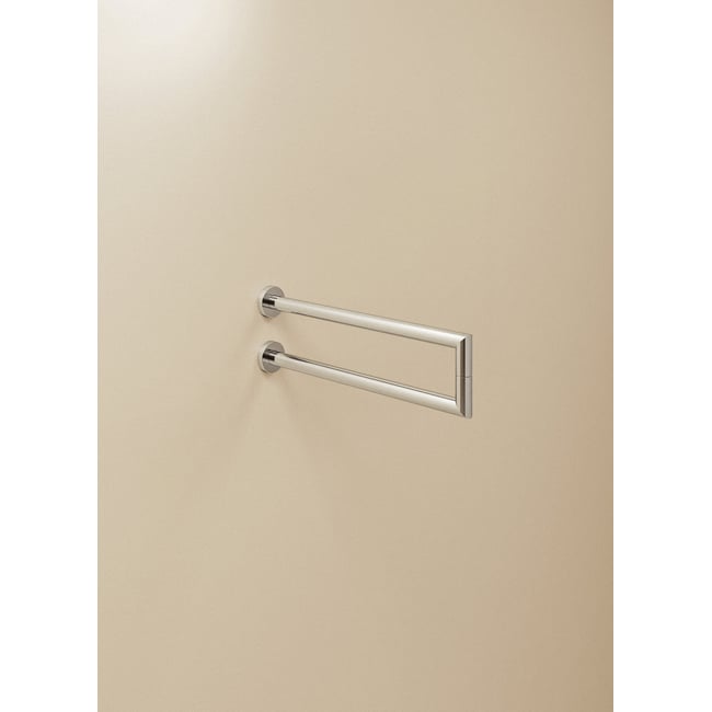 Porte Serviette Latéral Double mural avec vis ou adhésif KUBIC COOL Couleur chrome <span itemprop=