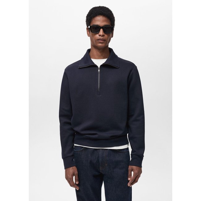 Sweat coton regular-fit à zip - MANGO MAN