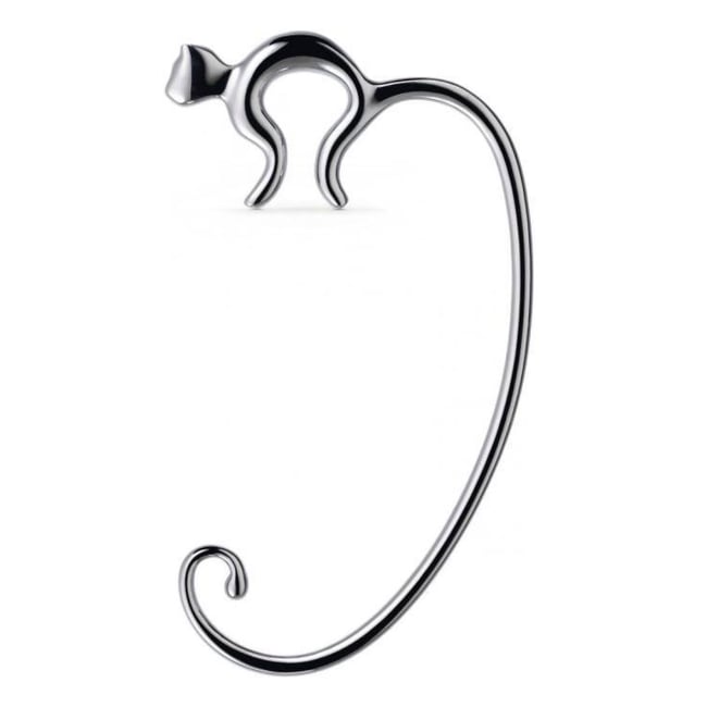 Accroche sac argenté en acier mistigri alessi Couleur gris <span itemprop=