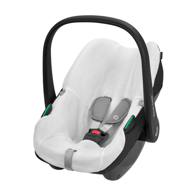 Housse en coton bio pour Cosi Pebble S / CabrioFIx i-Size blanc naturel <span itemprop=