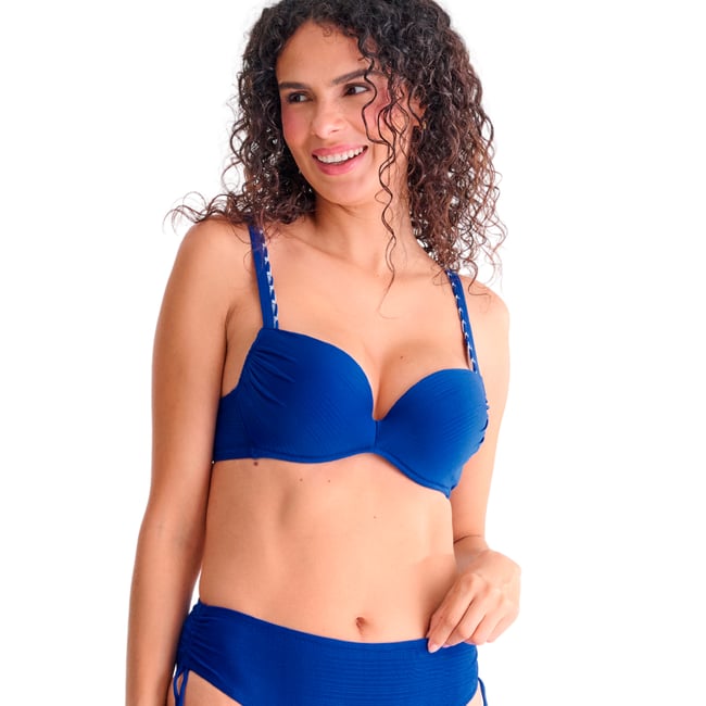 Haut maillot de bain push-up PANAMA bleu <span itemprop=