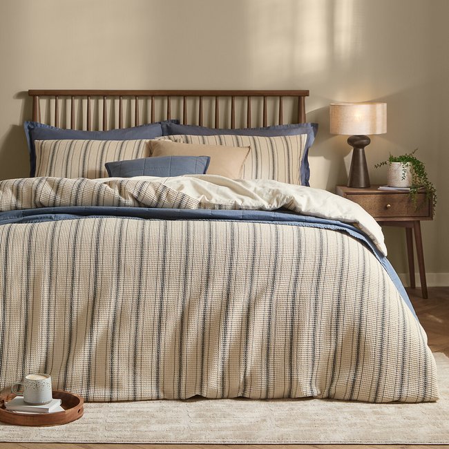Selby Waffle  100% Cotton Duvet Cover and Pillowcase Set - YARD
