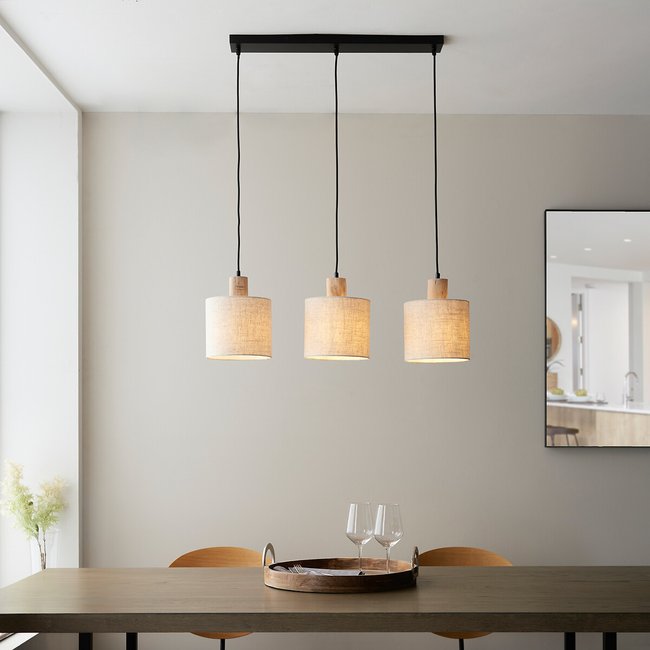 Marzell 3 Light Pendant Ceiling Light, black, SO'HOME