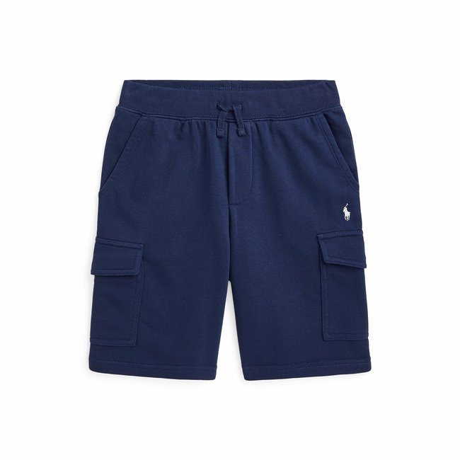 Pantalones cortos cargo de felpa azul marino <span itemprop=