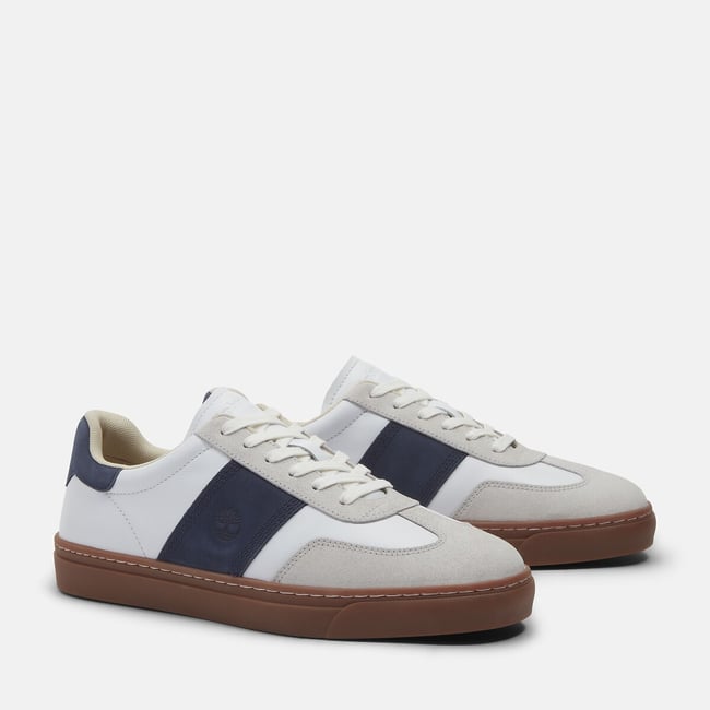 Scarpe da ginnastica in pelle, LISBON STREET LOW LACE bianco/blu TIMBERLAND