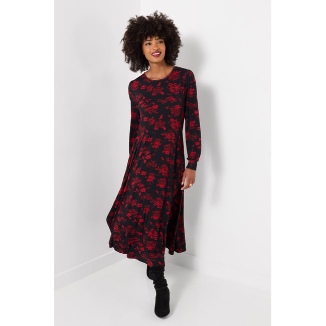 Robe Imprimée en Jersey Rosie noir <span itemprop=