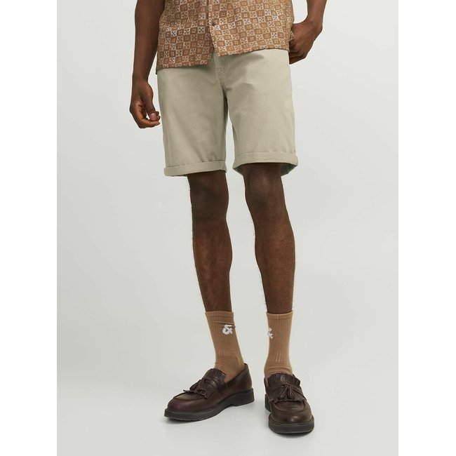 Jjirick Cotton Bermuda Shorts in Slim Fit, cream, JACK & JONES