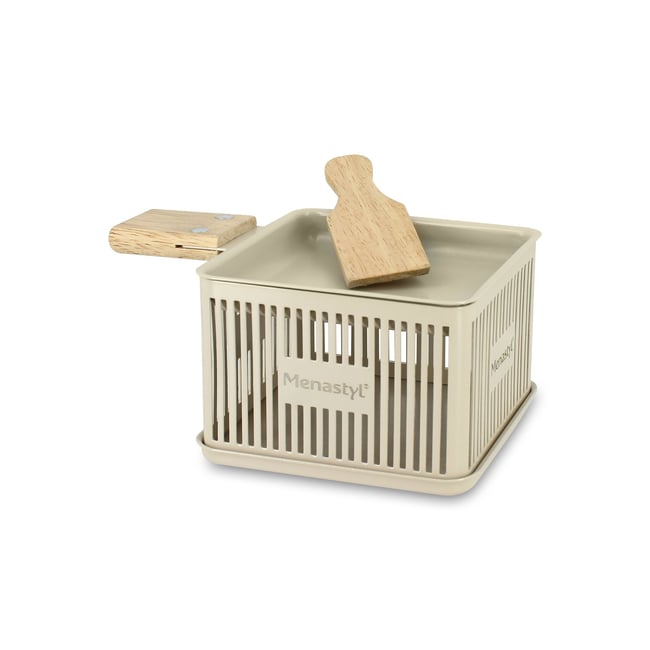 Raclette à la bougie en acier carbone, MONTAGNE crème <span itemprop=