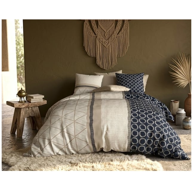 Parure de lit Collection Nairobi beige <span itemprop=