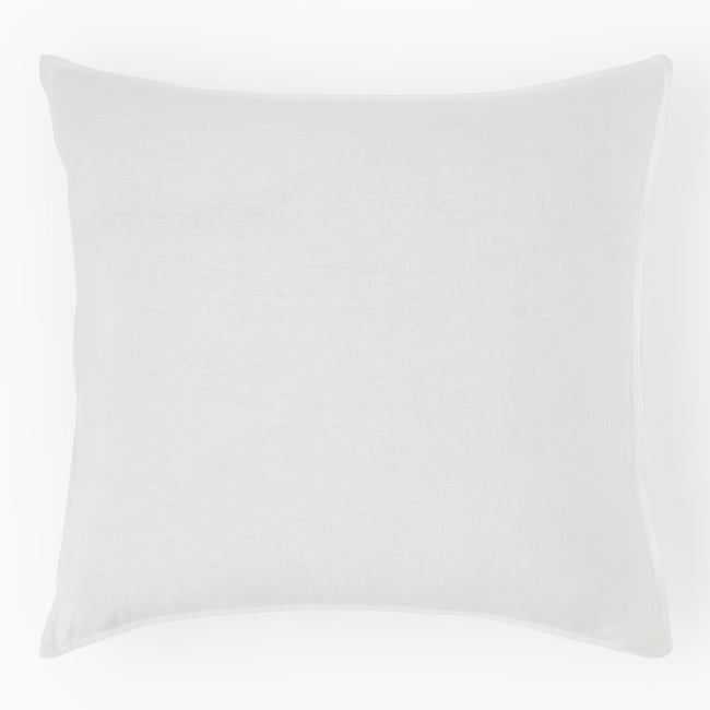 Taie d'oreiller, 100% lin blanc <span itemprop=