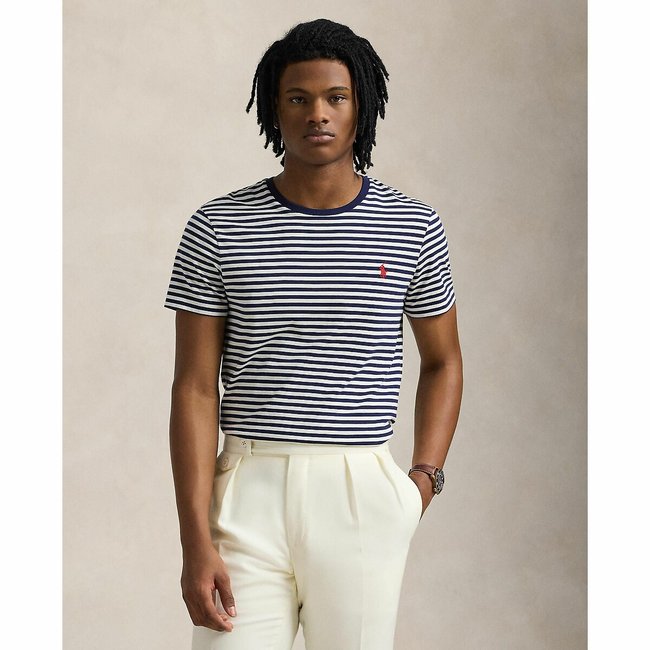 Футболка в полоску в морском стиле синий/ белый POLO RALPH LAUREN