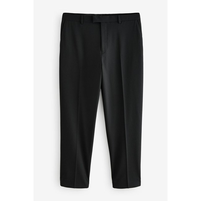 Pantalon de costume droit rayé noir <span itemprop=
