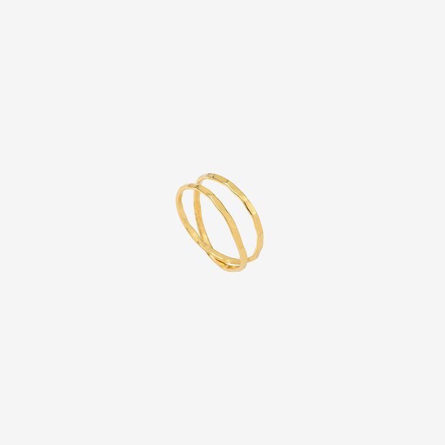 Bague plaquée or - DORIANE or <span itemprop=
