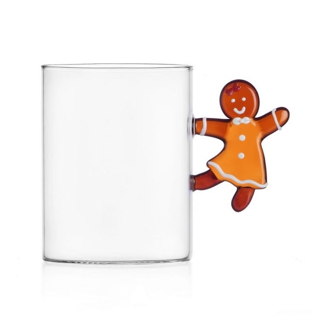 Mug verre noël pain d'épices  SWEET & CANDY Couleur marron <span itemprop=