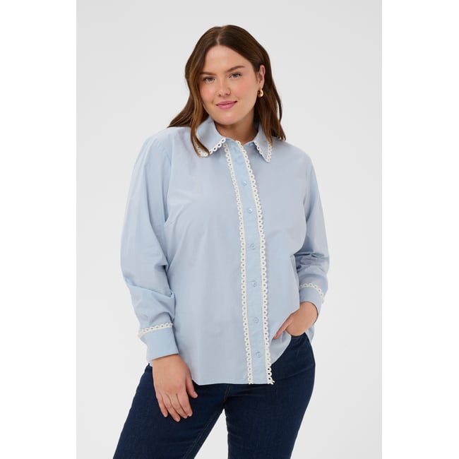 Chemise à manches longues bleu blue fog <span itemprop=