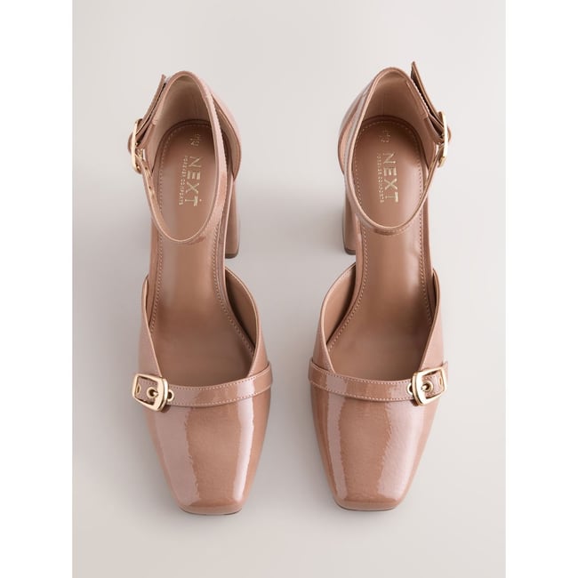 Escarpins à talons et boucle forever comfort® marron <span itemprop=
