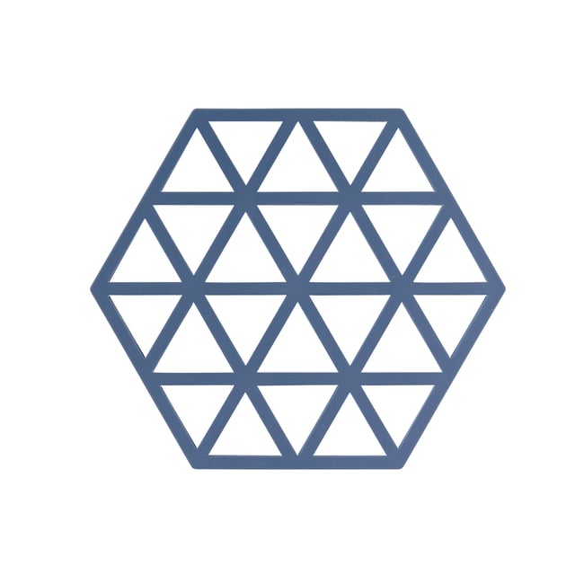 Dessous-de-plat TRIANGLES Couleur denim <span itemprop=