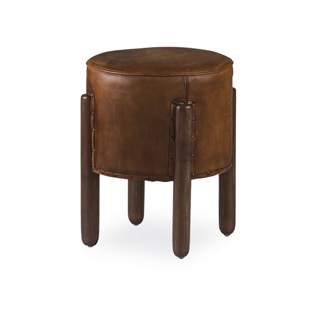 Tabouret cuir Couleur marron <span itemprop=