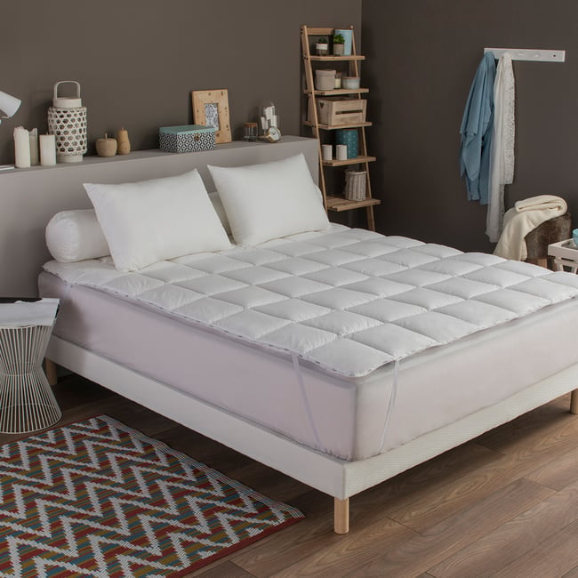 Surmatelas Palace Anti-Acariens Couleur blanc <span itemprop=