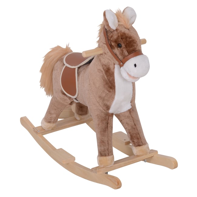 Cheval à bascule pour enfants Bois Marron marron <span itemprop=