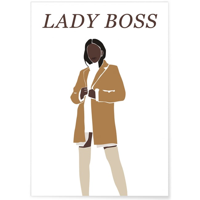 Affiche Lady Boss 1 Couleur blanc <span itemprop=