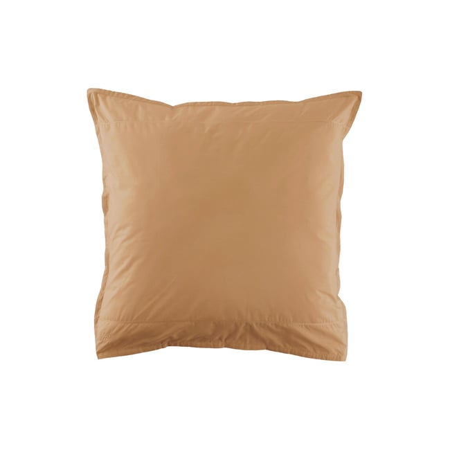 Taie d'oreiller carrée coton NÉO noisette <span itemprop=