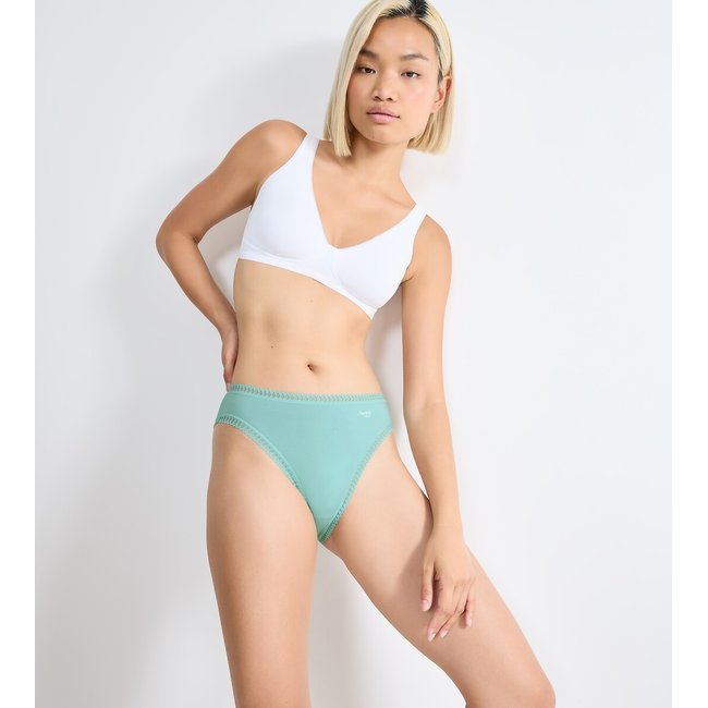 Lote de 3 braguitas escotadas Go Crush turquesa + azul agua + estampado <span itemprop=
