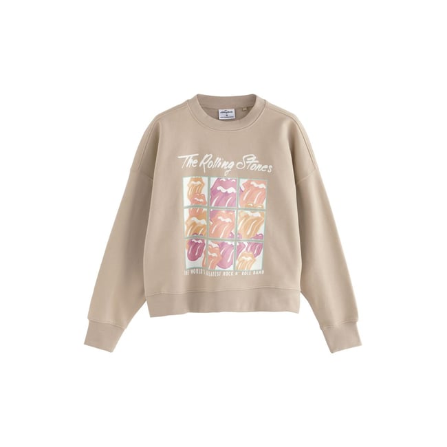 Sweat épais ultra doux rolling stones neutre/pastels <span itemprop=