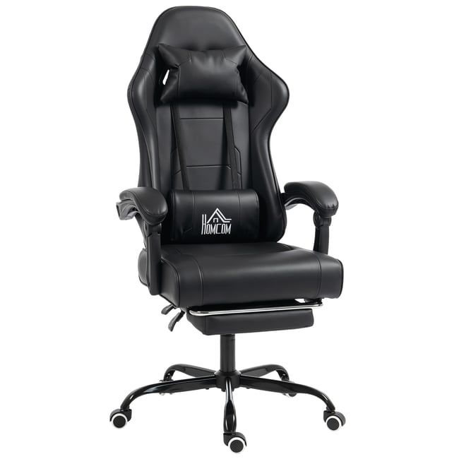 Fauteuil gaming Revêtement synthétique et Couleur noir <span itemprop=