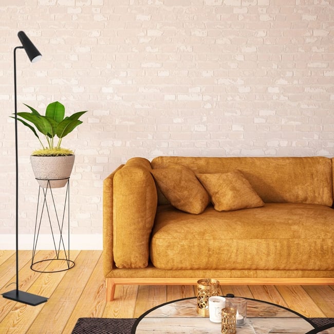 Lampadaire    lumière chaude  LAO Couleur noir <span itemprop=