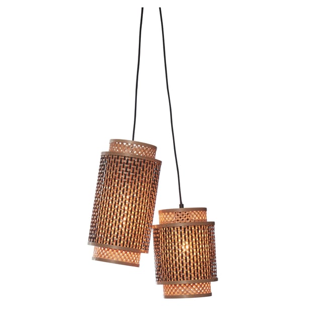 Suspension Bambou BHUTAN Couleur naturel <span itemprop=