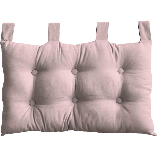 Coussin tête de lit en coton et pattes boutonnées - HOME MAISON