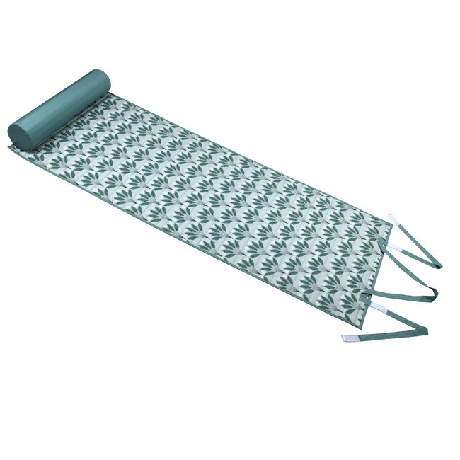Matelas de plage à motif géométrique vert <span itemprop=