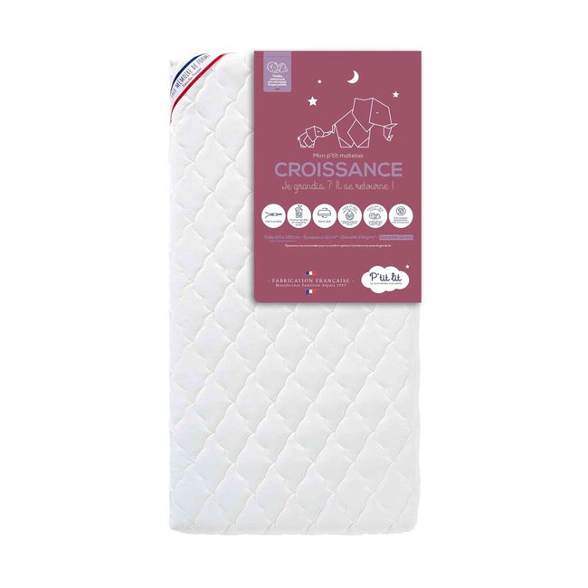Matelas déhoussable mousse mémoire Couleur blanc <span itemprop=