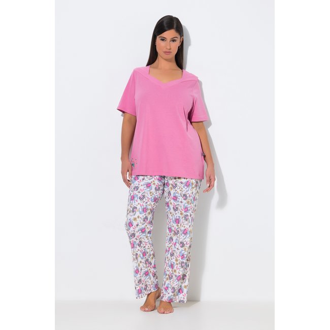 Pyjama 2 pièces rose sombre <span itemprop=