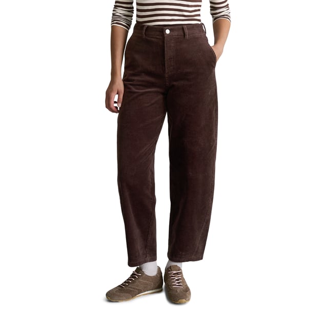 Pantalon en velours côtelé modèle Airin, coupe  barrel leg en coton bio extensible - MARC O’POLO DENIM