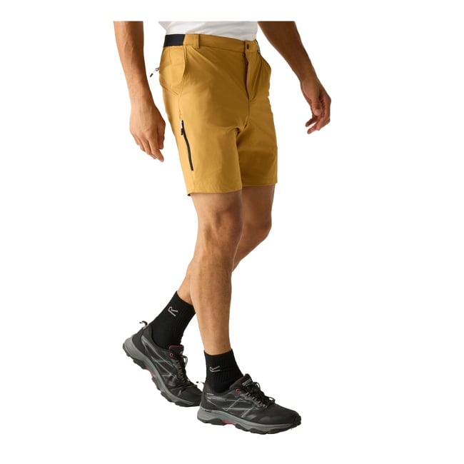 Short de voyage à taille semi-élastiquée jaune sombre <span itemprop=