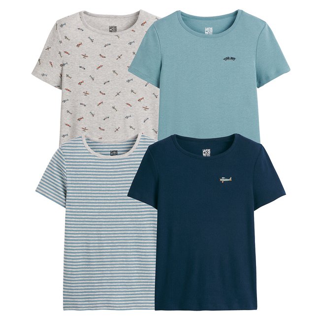 4er-Pack Tanktops blau + grau meliert LA REDOUTE COLLECTIONS