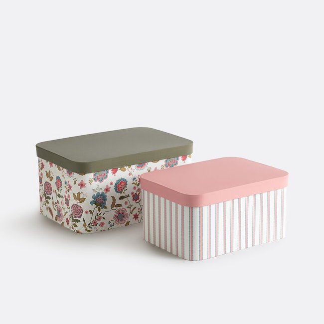 Set di 2 scatole portaoggetti con coperchio, Shirley fantasia LA REDOUTE INTERIEURS