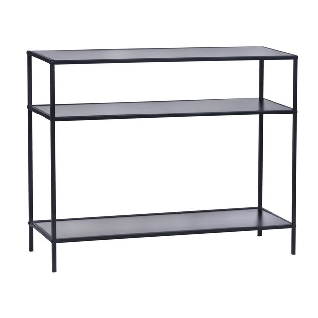Console meuble style industriel , 3 niveaux Couleur noir <span itemprop=
