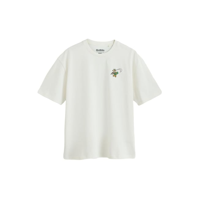 T-shirt décontracté à motif yogi l’ours blanc <span itemprop=