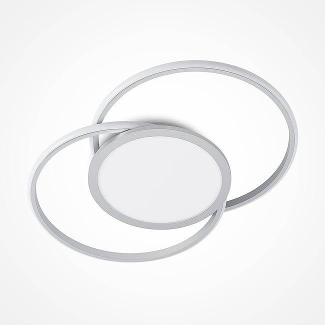 Plafonnier en métal moderneLED, Senne Couleur argent <span itemprop=