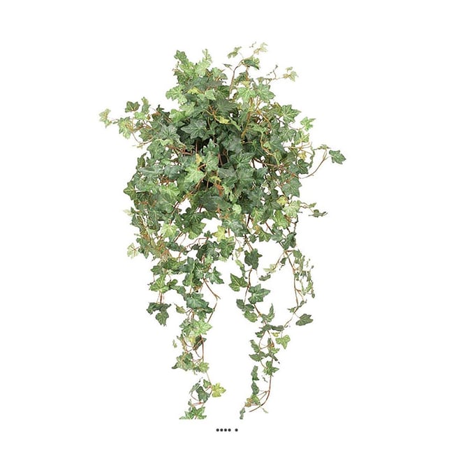 Lierre retombant artificiel en pot H 78 cm, Couleur vert <span itemprop=