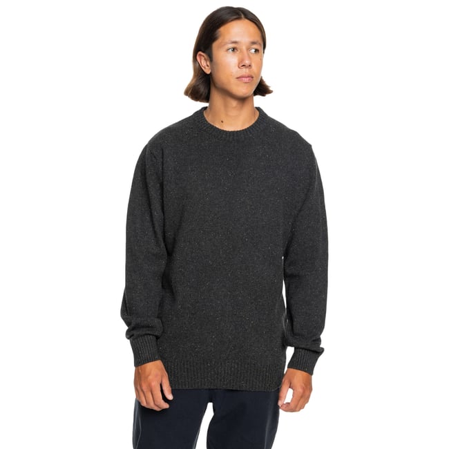 Pull à col rond SLOW SONG noir tarmac <span itemprop=