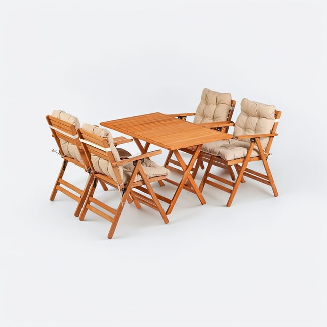 Комплект из садового столика и набора кресел, 5 шт My009 V2 / МИ009 V2 кремовый SO'HOME