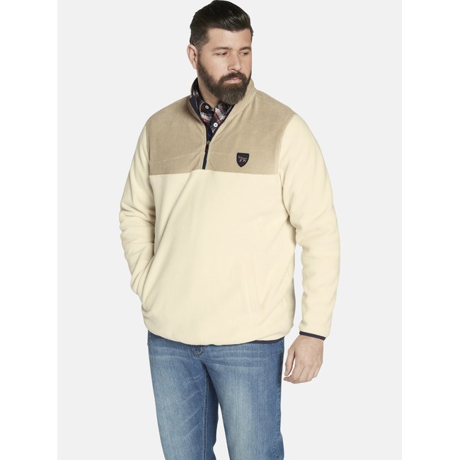 sweatshirt polaire DUKE DILLEN écru <span itemprop=