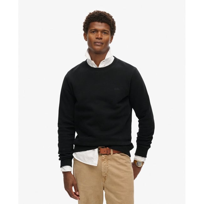 Sweat ras-du-cou à logo Essential noir <span itemprop=