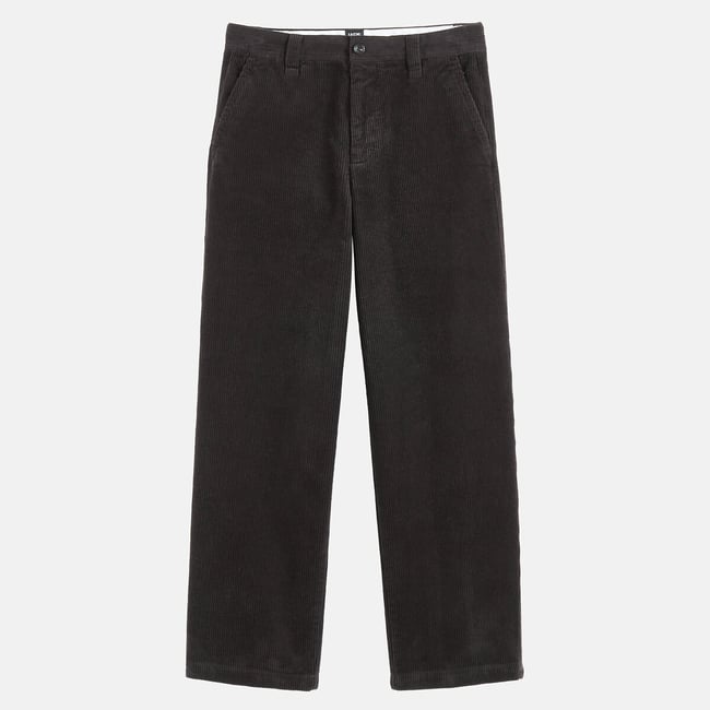 Pantalon chino large en velours marron <span itemprop=